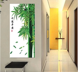 中式客厅玄关装饰画过道走廊福字无框挂画抽象发财树壁画单幅竖版