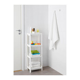 北京正品宜家代购 IKEA维灰恩搁板架,浴室置物架角架白色