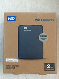 WD西部数据Elements新元素2TB移动硬盘3.0西数2T WDBU6Y0020BBK