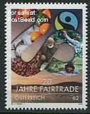 奥地利2013年发行公平贸易20年邮票太极图咖啡水果1全adl