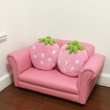 儿童沙发 最新研发皮艺草莓公主沙发椅 抱枕可拆洗 环保好打理