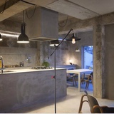 工业风水管落地灯 创意个性美式 客厅餐厅卧室复古长臂钓鱼灯