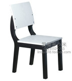 餐厅家具现代木质带靠背环保椅子餐椅电脑椅学习椅办公椅Y8黑白色