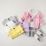 0-1-2-3岁女宝宝春装针织衫婴儿针织开衫外套女童毛衣外套韩版装