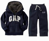 GAP新款2014男童女童装宝宝羊羔绒连帽纯棉运动服装儿童休闲套装