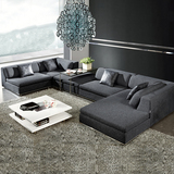 柏幕大气时尚北欧简约现代客厅布艺沙发转角组合沙发可拆洗 BM35