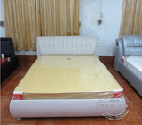 现代简约真皮床双人床1.8米软体床皮艺床婚床气动储物榻榻米软床