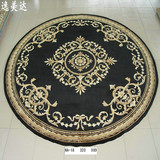 纯羊毛地毯定制定做加厚加密客厅茶几地毯欧式满铺圆形地毯Y1026