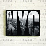 经典城市风景海报 老照片NVC 装饰画挂画贴画壁画墙画客厅餐厅