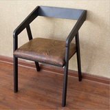 简约沙发椅 铁艺实木火锅店椅 休闲甜点店奶茶椅子 创意软垫椅子