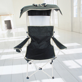SNC折叠椅子休闲便携靠背钓鱼椅 带蓬遮阳椅沙滩椅户外垂钓折叠椅