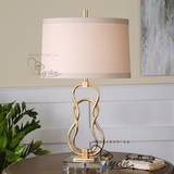 欧美外贸出口 US原创设计 抽象葫芦水晶台灯 简美客厅卧室床头灯