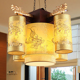 中式古典大气金色刺绣龙头吊灯酒店工程客厅餐厅灯具灯饰2118
