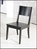 现代小户型实木餐椅时尚家居简约黑色凳子水曲柳实木特价椅子c-01