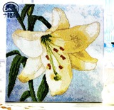 法国正品DMC十字绣套件专卖 卧室新款 花卉 精准印花 湛蓝白百合
