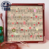 正品DMC十字绣套件精准印花书房欧式音乐新年歌谱 圣诞之歌 亚麻