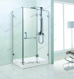 长方形无框淋浴房沐浴房整体浴室简易不锈钢平开门隔断屏风玻璃门