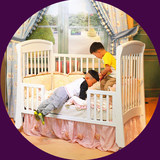 Dalala达拉拉婴儿床实木出口欧式多功能环保童床双胞胎床ys-811