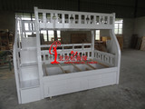 儿童组合床100%全实木 韩式高低床 白色双层床 儿童子母床 可定做