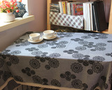 艺术花朵餐桌布 美式台布盖布欧式复古简约时尚带花边外贸可定做