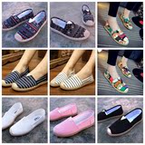 春夏季帆布鞋女士布鞋玛丽鞋平跟韩版2016懒人鞋学生鞋子女生鞋潮
