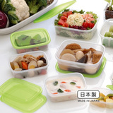 日本制冰箱食品收纳盒水果盒宝宝外出携带辅食盒三个装饭盒密封