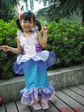 迪士尼女童美人鱼公主裙儿童节万圣节舞台表演服演出服装生日礼服