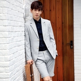 2016夏季新款韩版修身西服男士薄款西装休闲韩国代购有套装潮流款