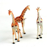 儿童塑胶模型玩具 野生动物 仿真动物模型场景摆件 长颈鹿