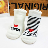 韩版新生儿婴儿用品 秋冬加厚毛圈0-3个月无骨纯棉宝宝保暖袜子