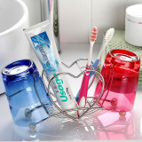 创意不锈钢放牙刷架家用浴室卫生间情侣洗漱杯漱口杯牙具牙缸套装