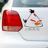 酷酷咔 愤怒的小鸟汽车反光贴纸 个性搞笑卡通贴 装饰车贴 车身贴