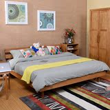 北欧日式全实木白橡木床宜家简约卧室双人床1.5/1.8米大床婚床