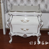 欧式实木床头柜 简易现代韩式收纳柜 田园简欧美式白色储藏柜特价