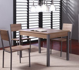 厂家直销简约现代实用无味环保健康家具宜家钢木长餐桌餐椅可定制