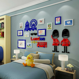 英伦照片墙创意3D立体亚克力墙贴客厅动漫卡通卧室儿童房组合相框