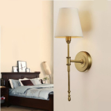 奥里蒙特 休闲美式现代简约HH风格床头壁灯具纯铜客厅全铜壁灯饰