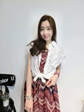 Color U 正品包邮2016夏新款 韩版品质时尚镂空白衬衫开衫短外套