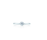 蒂芙尼Tiffany Bezet铂金镶圆形钻戒指0.16克拉