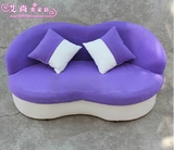 爆款简约创意客厅布艺沙发 组合现代宜家双人嘴唇浅紫组合沙发椅