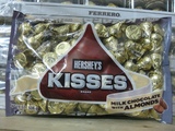 包邮 美国Hershey's 好时KISSES杏仁牛奶巧克力喜糖538g 批发