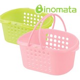 日本进口INOMATA 塑料浴室手提篮洗浴用品化妆品收纳篮迷你收纳筐