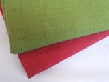 外贸纯色面料 亚麻布料 红绿白三色可选 家居床品窗帘用面料 宽幅