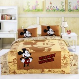 迪士尼纯棉儿童床上用品四件套 男学生卡通床品三件套床单被套1.2