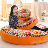 仿真创意甜甜圈抱枕3D毛绒可爱趴睡枕食物办公室午休棉靠背腰靠垫