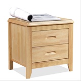 卧室实木床头柜中式原木小型床头柜木质储物柜床边整理柜子迷你柜