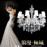 欧式奢华白色进口水晶吊灯现代简约客厅灯餐厅装饰卧室婚房吊灯