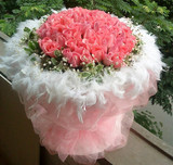 无锡鲜花同城配送33朵粉玫瑰鲜花速递鲜花预定生日礼物圣诞节礼物