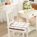 简约现代坐垫椅垫布艺 纯棉格子椅子坐垫餐桌椅垫可拆洗海绵垫