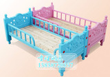 儿童单人小床护栏带木板床幼儿园宝宝午睡床幼儿园塑料床家用